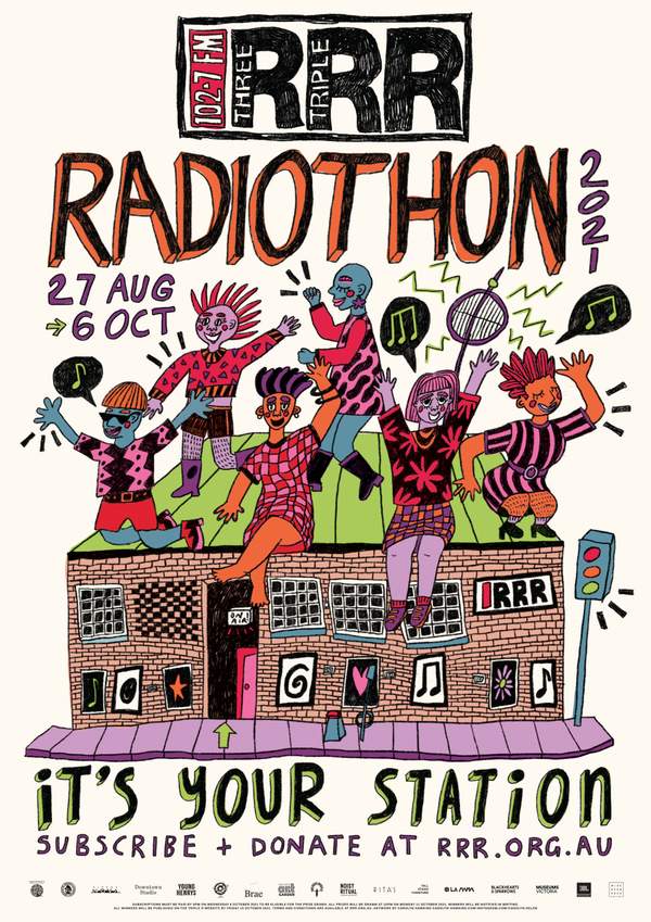 Radiothon 2021 Poster 1800px Art by Carolyn Hawkins